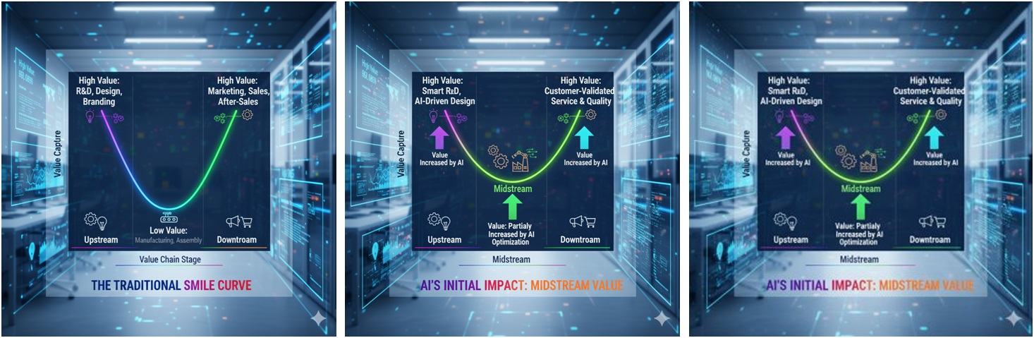      New  Smile  Curve in an AI Dominated Landscape